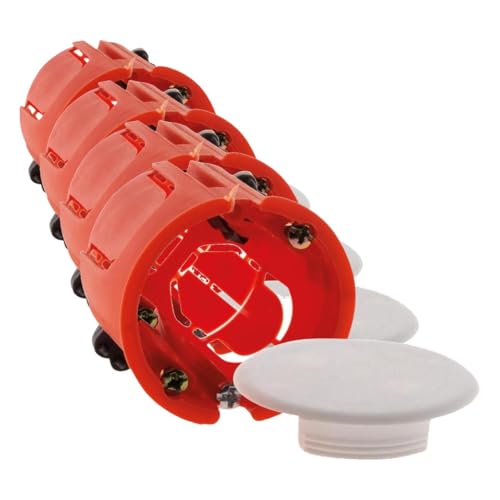 Zenitech - Noname 120159 - Boîte d'encastrement pour Placo - Orange - Ø40 mm x Profondeur 40 mm - Charge Max 25 kg - Idéale pour Installation de Luminaires Plafonniers - Diamètre de Perçage 40 mm