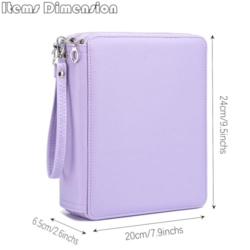 Image of YOUNGCOL 120 Slots Colored Pencil Case Color Pencil Organizer Storage Large Capacity Pencil Holder(Purple, 120 Slots)