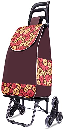YAOJIA einkaufstrolley klappbar Tragbarer Warenkorb, Gebrauchswagen, Klappwagen, Leichter Treppenkletternwagen Mit…