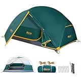 QEZER Tienda de campaña con cúpula Ultraligera, Impermeable y Resistente al Viento, Adecuada para Tres/Cuatro Estaciones (Verde 2 Persona)