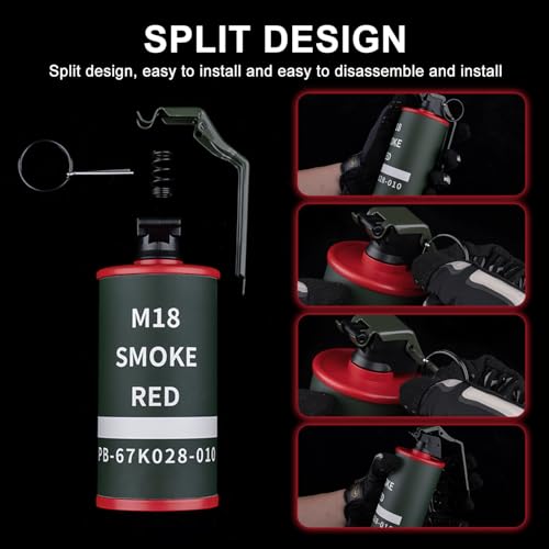 Zhongren Dummy Grenade Model Plastic Hand Grenades Toy CS Airsoft Tactical Gear Accessories for Tactical Army Fans Cosplay Movie Props Outdoor 14+ - Image 3