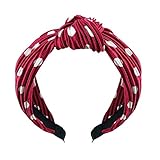 Generic Mode samt Bogenknoten Haarband Frauen Haarhaarbügel Haarreif für süße Mädchen Haarband Schwarz Dünn (Red, One Size)