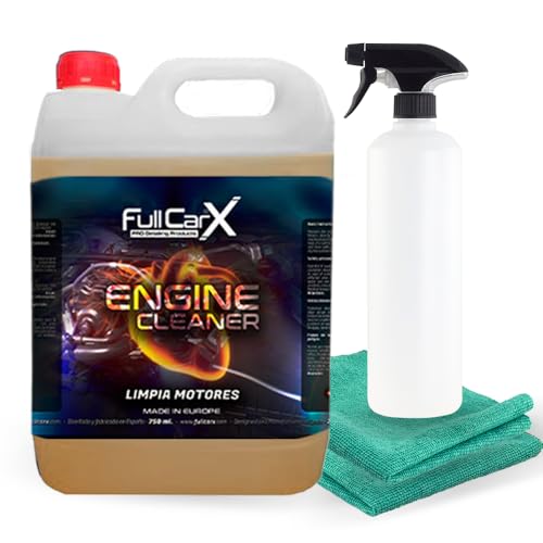 FULLCARX Engine Cleaner 5 Litres Nettoyant Moteurs Voiture, Dégraissant Moteur Efficace et Sûr, Dissout la Saleté Incrustée, Restaure et Protège, Rénovateur Produit Nettoyage Detailing Professionnel