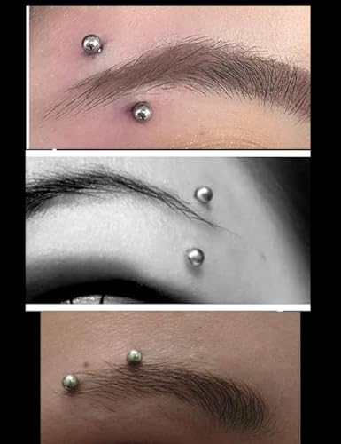 Eyebrow Piercing Jewelry Surgical Steel Curved Barbell Tiny Eyebrow Ring Vertical Labret Lip Jewelry Ear Rook Navel Small Belly Button Ring for Women Men 20g 16g 6mm/8mm/10mm/12mm4