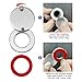 Door Viewer Peephole Cover, Chrome Silver Home Security Protector with Convenient Self-Adhesive Mounting Tools (Large Size)