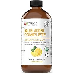 Gallbladder Complete Stone Breaker Liquid 8oz - Organic Gallbladder Support Formula, Apple Cider Vinegar with Turmeric Lemon Hibiscus Chanca Piedra, Sludge Cleanse Aid, Fast Absorbing Made USA Herbal