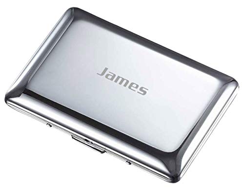 Visol Personalized Double Sided Business Card Case - Free Laser Engraving (Polished Chrome) #TOP3