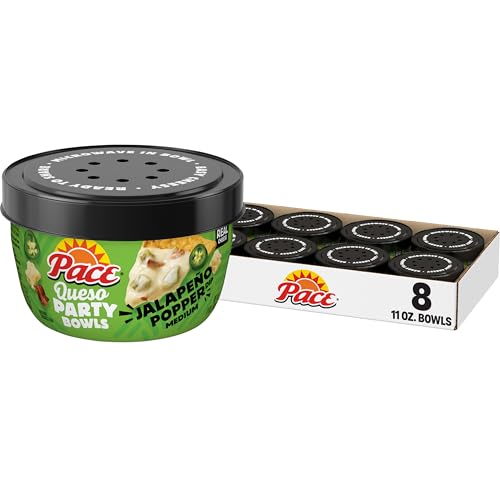 Pace Jalapeno Popper Dip, 11 oz Microwavable Bowl (8 Pack)