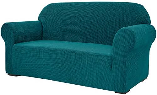 SU SUBRTEX Thickened Stretch Sofa Cover 1 Piece Covers for Living Room Soft Furniture Protector for Kids/Dogs Washable Couch Slipcovers(Chair,Blue)