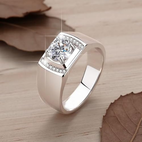 14K Gold 1ct Super Sparkling Wedding Rings for Men and Diamond Ring, D-color VVS2, An Ideal Father's Day Gifts4