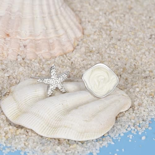 Étoile de mer boucles d'oreilles argent pour vos looks d'été - 2