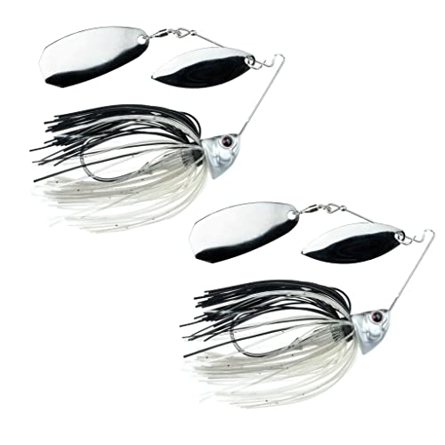 Freedom Tackle Speed Freak Full Frame Largemouth Spinnerbait with Kilter Blade | 1/2 oz., Smokey Shad, 2-Pack (PN: 53203-2PK)