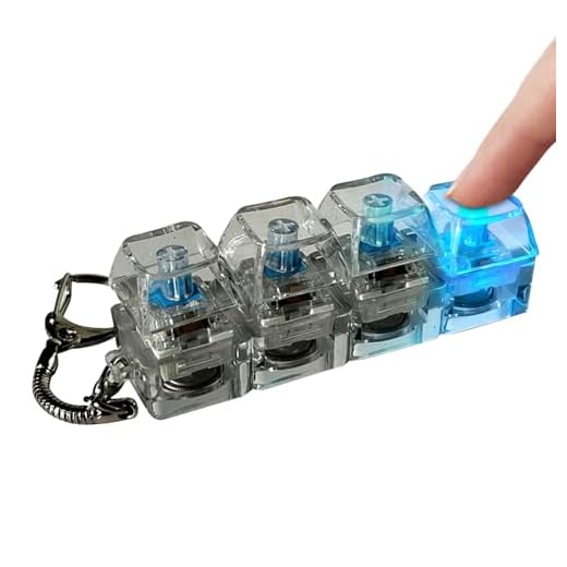Juguete para Inquietos con Teclado, Llavero con Luces LED, Botón De Teclado, Clicer para Aliviar La Ansiedad, Pasar El Tiempo, Juguete De Descompresión Sensorial para Niños Y Adultos