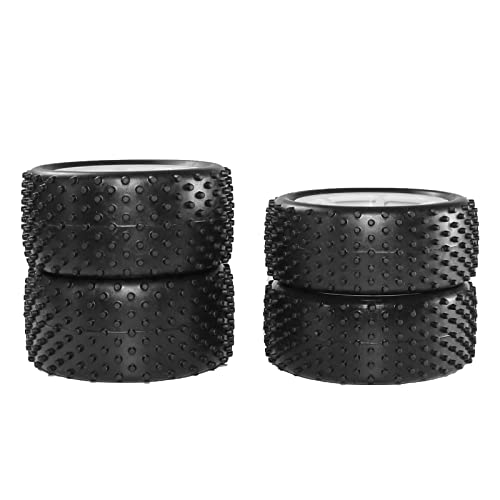 Rcmoxeto 1/10 Buggy Wheels And Tyres Tires Rc Off Road Tires Tyre Preglued 4Pcs 12Mm Hex Rc Wheels And Tires With Foam Inserts 1/14 Rc Buggy Tyres For Losi Tamiya Wltoys Traxxas Redcat Hsp Racing Car #TOP3