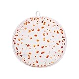 Paño calentador de tortilla, térmico de 12 pulgadas, apto para microondas para de tela, soporte aislado suave con rollos de pizza, burritos, cocina, , comidas familiares para mantener la
