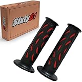 Sixty61 Black and Red Rubber Hand Grips for Kawasaki Ninja ZX6R ZX9R ZX10R ZX12R ZX14R H2 H2R (All Y