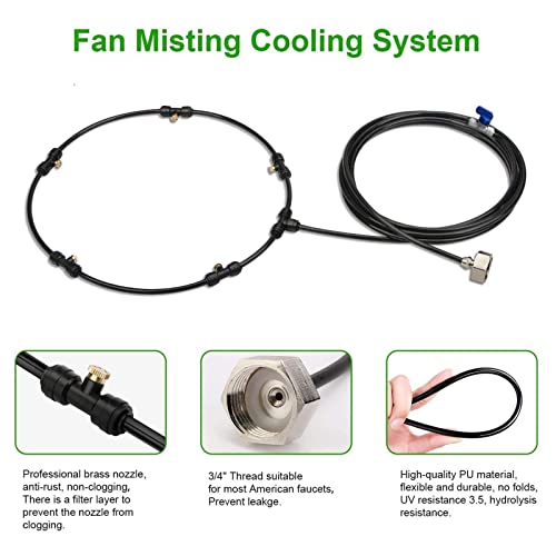 Generic Kit de Ventilador de para Resfriamento de Pátio Jardim Estufa
