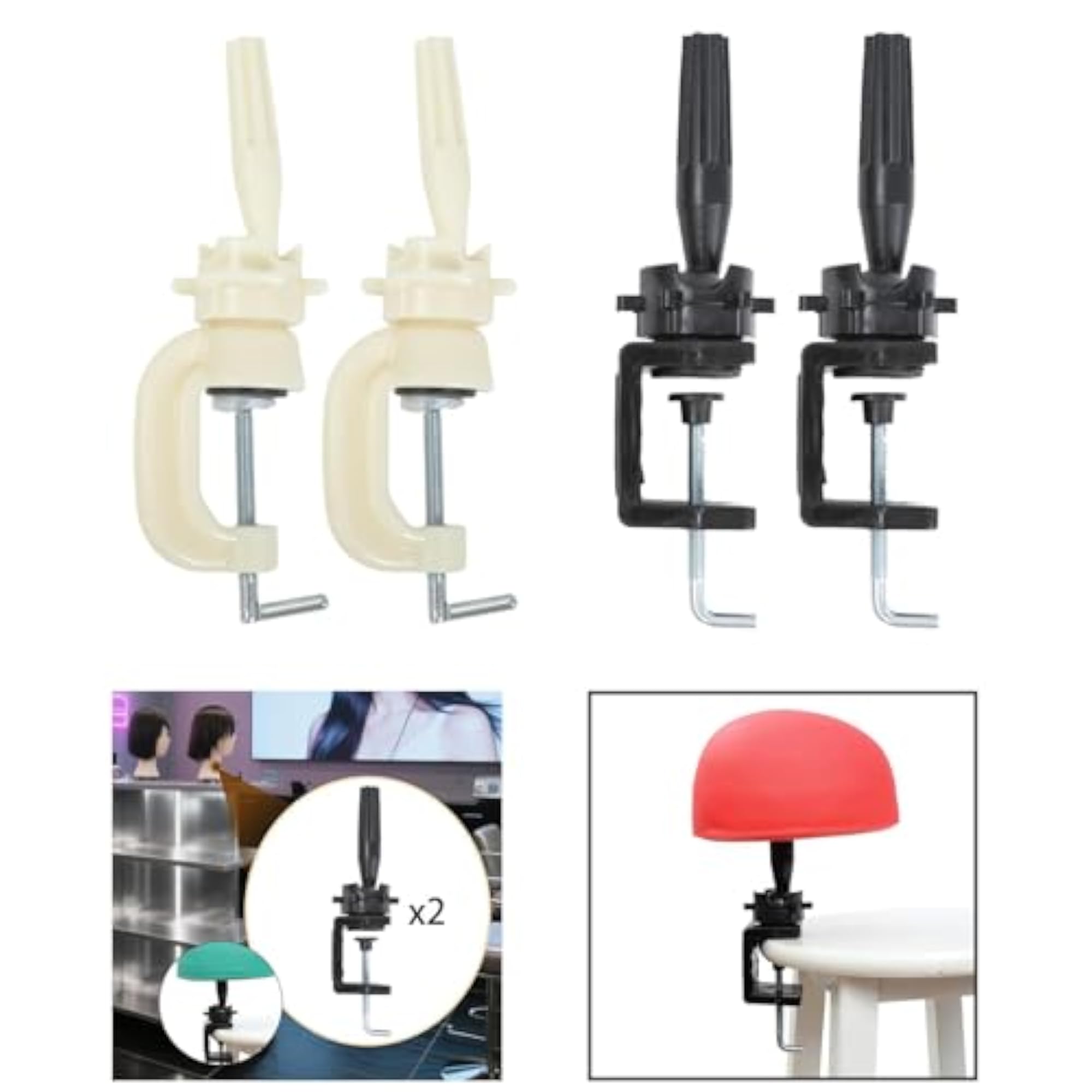 Portable Wig Holder Bracket for Women, 2 Pieces