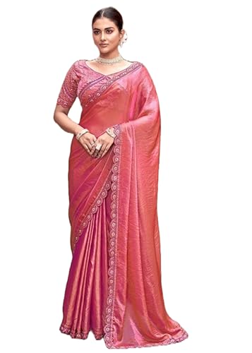 Sari indio 11318 de fiesta con bordado elegante para mujer