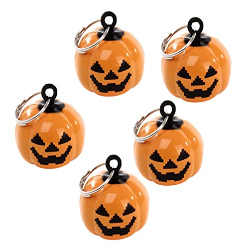 Happyyami 4pcs Velvet Pumpkin Bells Pet Necklace Accessories Decor for Dogs Shape Pet