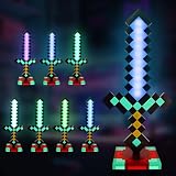 Spada di diamante, 7 colori, lampada da spada di diamante, 38 cm, lampada notturna USB ricaricabile, luce notturna a LED, lampada a LED per mano e tavolo per decorazione e illuminazione giocattoli