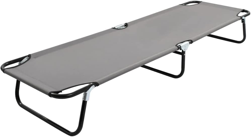 Folding Sun Lounger,Outdoor Chaise Lounge,Patio Lounge Chair,Beach Sunbathing Chair,Camping Chair,Portable Loungers,Features Leaf Pattern,for Outdoor Sunbathing,Patios,Pools,Lawns,Gray Steel