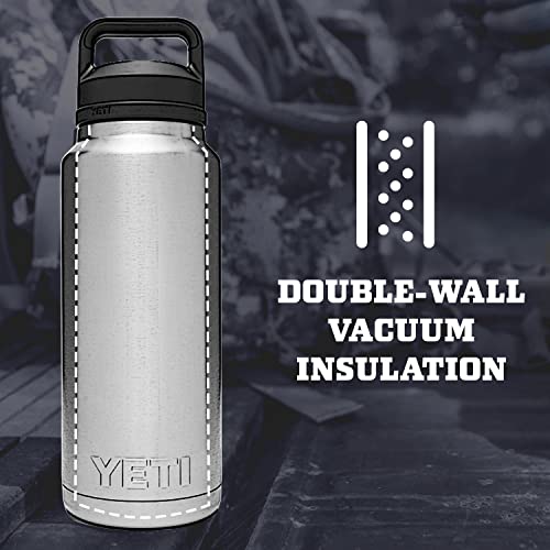 Yeti Rambler 36 oz Bottle, Vacuum Insulated, Stainless Steel with Chug Cap, Charcoal (5230), 1065 ml - Image 2