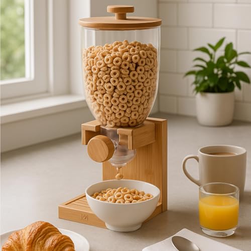 Image of ZevrO Dry Food & Cereal Dispenser, 2.2 Cups, Natural, Single