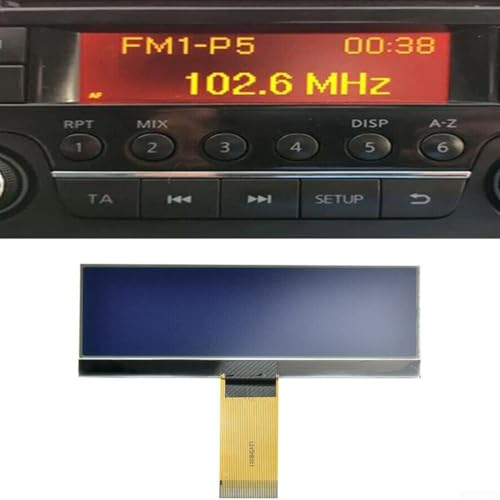 Besttoolifes Écran LCD de rechange pour autoradio Nissan Qashqai, pour Juke, Micra, Navara, NV200, radio stéréo, lecteur radio stéréo, écran LCD de...