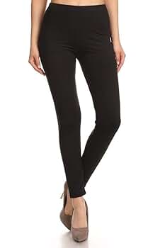 Women's Solid Color Stretchable Peach Skin Fabric Leggings