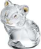 Baccarat Crystal Minimal Tiger Cub Clear and Gold