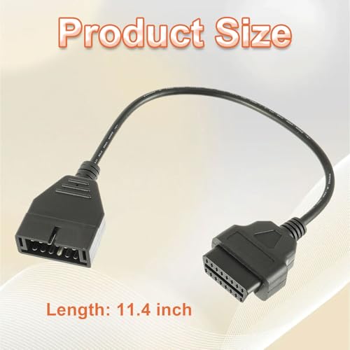 JAMHER OBD2 to OBD1 GM Adapter, OBD1 Scanner Car Diagnostic Extension Cable, 12 Pin to OBDII 16 Pin Cable, for GM Vehicles Diagnostic Tool