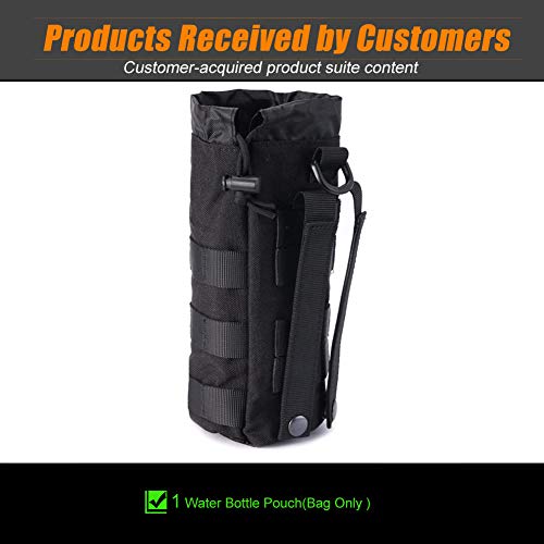 Upgraded Tactical Drawstring Molle Water Bottle Holder Tactical Pouches (Only Pouch)