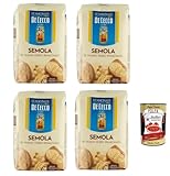 De Cecco Hartweizengrieß - Semola di grano duro rimacinata, Grieß durum 4x 1kg + Italian Gourmet polpa 400g