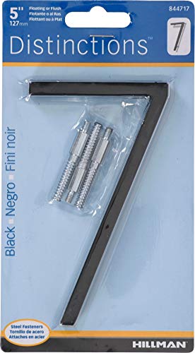 Distinctions 844717 Upgraded 5" Black 5" Floating House Number 7 #TOP1