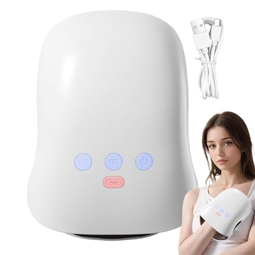 TsoLay Massaggiatore per Mani Senza Fili, Dispositivo Ricaricabile per Il Massaggio di Dita E Palmi, Massaggiatore Elettrico per Mani con Calore, Funzione Regolabile a Tre velocità, per papà, Madri