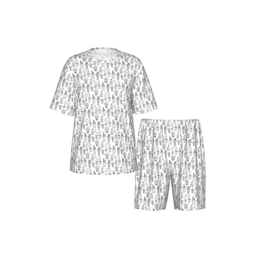 Ensemble pyjama homme manches courtes premium imprimé plantes - 5