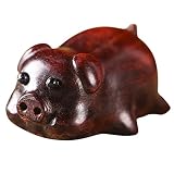 Vaguelly Estatuilla De Cerdo De Sándalo Decoración De Cerdo Colgante De Madera Cerdo Zodiaco para Fiesta De Cumpleaños De Año Nuevo