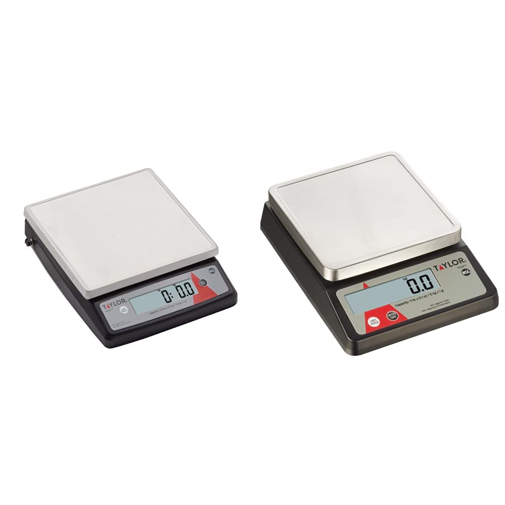 Taylor TE22FT Digital Kitchen Scale and Taylor TE10FT 11-Pound Compact Digital Portion Control Scale