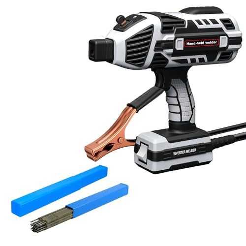 110V 120Amp Welding Machine Handheld Portable ARC Welder Gun Hand Held Welder Machine & 3/32" Stick Welding Electrode Rods 1LB
