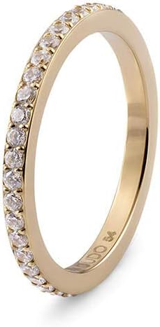 QudoEternity Memory Ring Stainless Steel Gold PVD Coated