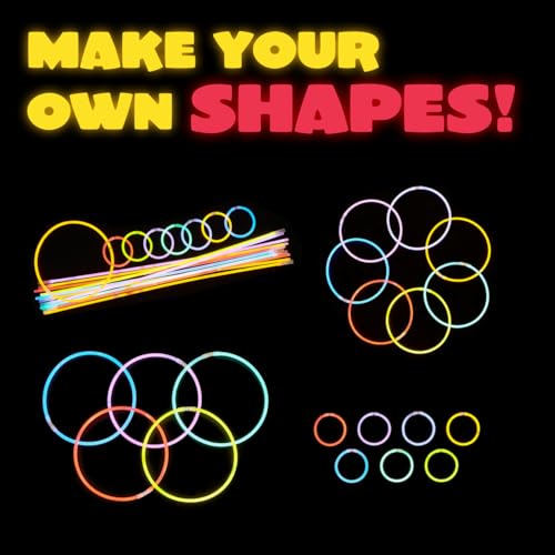 Joyin 10784 300 Pack Glow Sticks, 100Ct 22'' Glow Necklaces And 200 Pcs 8 Inch Glow Sticks Bulk thumb #1
