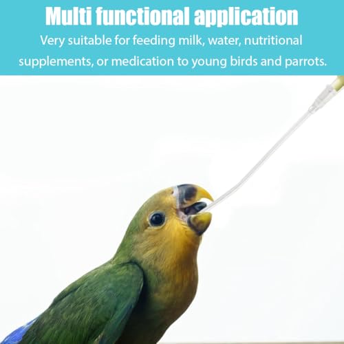 SGERUFZ 10 Stück Jungvögel Füttern Schlauch mit 2 Pcs 10-ml-Spritze, Handfütterungswerkzeug für Baby Vögel und Papageien, Tauben Zubehör, Feeder Futter, Milch, Wasser, Medikamente, Einfach zu Reinigen