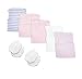 5 Piece Hospital Hat & Mitten Set for Newborn Baby (Girl) by Nurses Choice