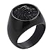 Produktbild PDTZ Herrenringe   Punk Gold Schwarz Lion Ring Edelstahl Family Round Animal Ring Herren Accessoires Beauty 10 Schwarz