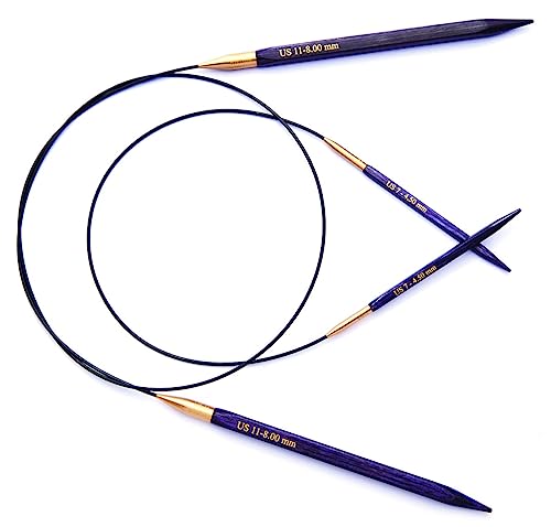KnitPro J’Adore Cubics Fixed Circular Needles 24" 60cm, Lavender, 6.50mm
