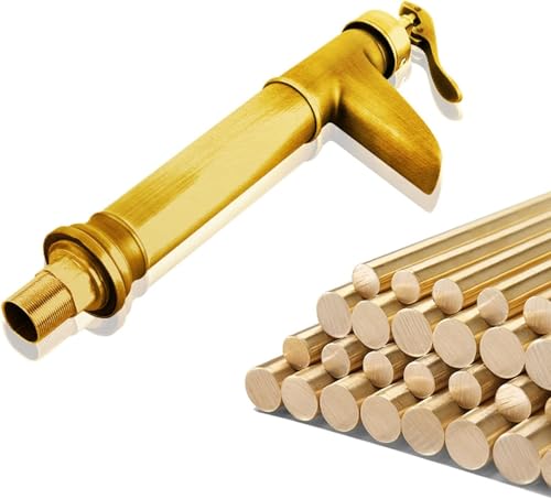 Grifo cascada retro de baño monomando para evitar salpicaduras en lavabos altos 6