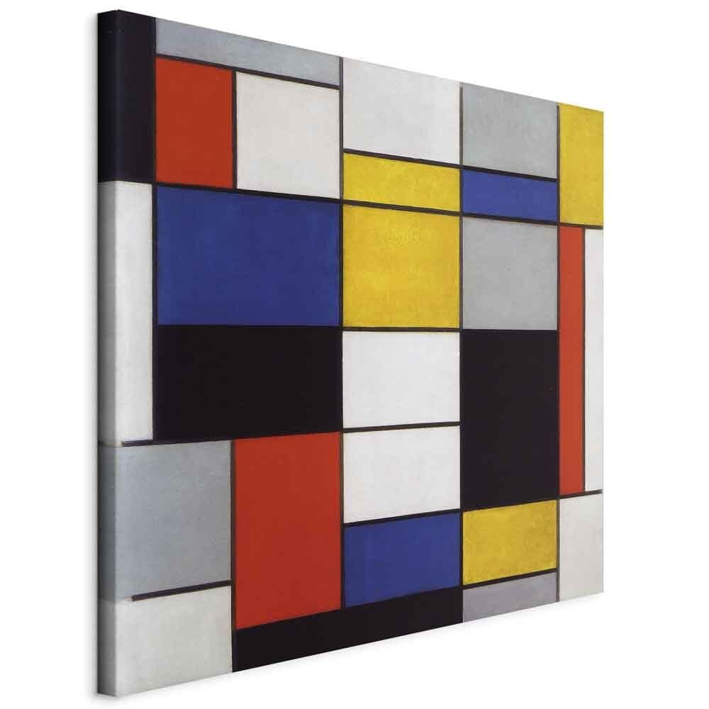 decomonkey Impression sur Toile Abstraction petits carrés 60x60 cm 1 Pièce