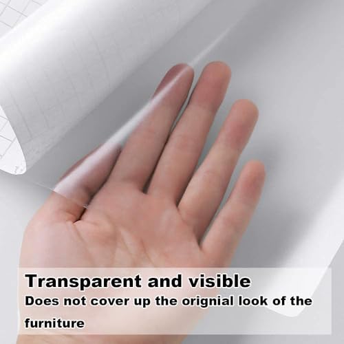 Image of HOME13 Glossy Clear Self Adheisve Protective Film Oil Proof Kitchen Backsplash Wall Protector Removable Transparent Film (20x198 Inch, Clear Film)