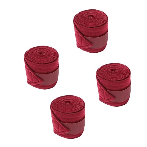 Sonew Envoltórios para Pernas de Cavalo, 4 Peças de Envoltórios para Pernas Vermelhas para Cavalos,